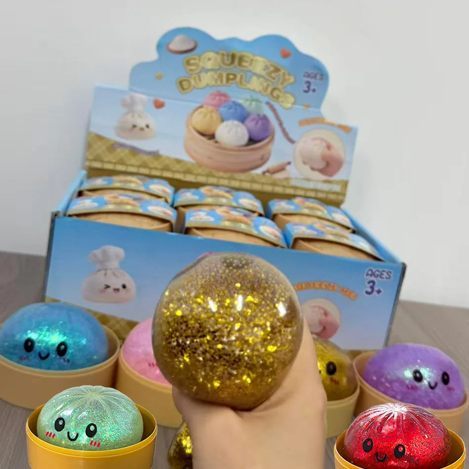 Dumpling Squishy Glitter Antistress
