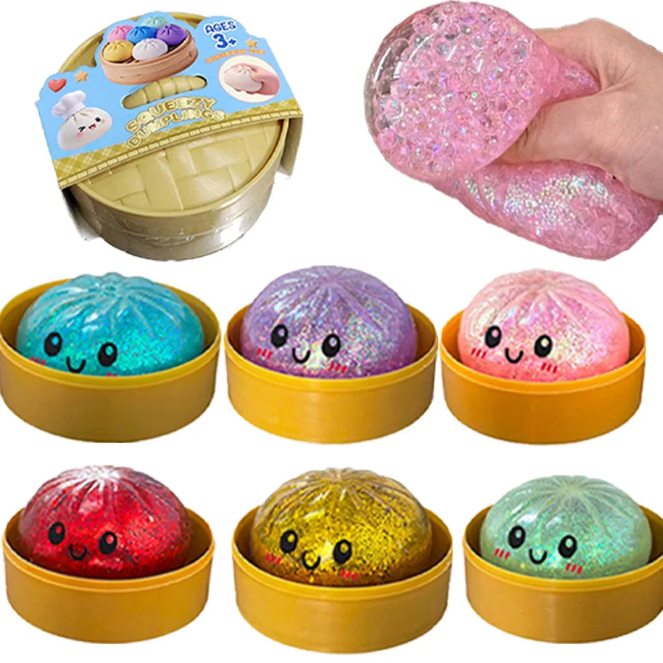 Dumpling Squishy Glitter Antistress