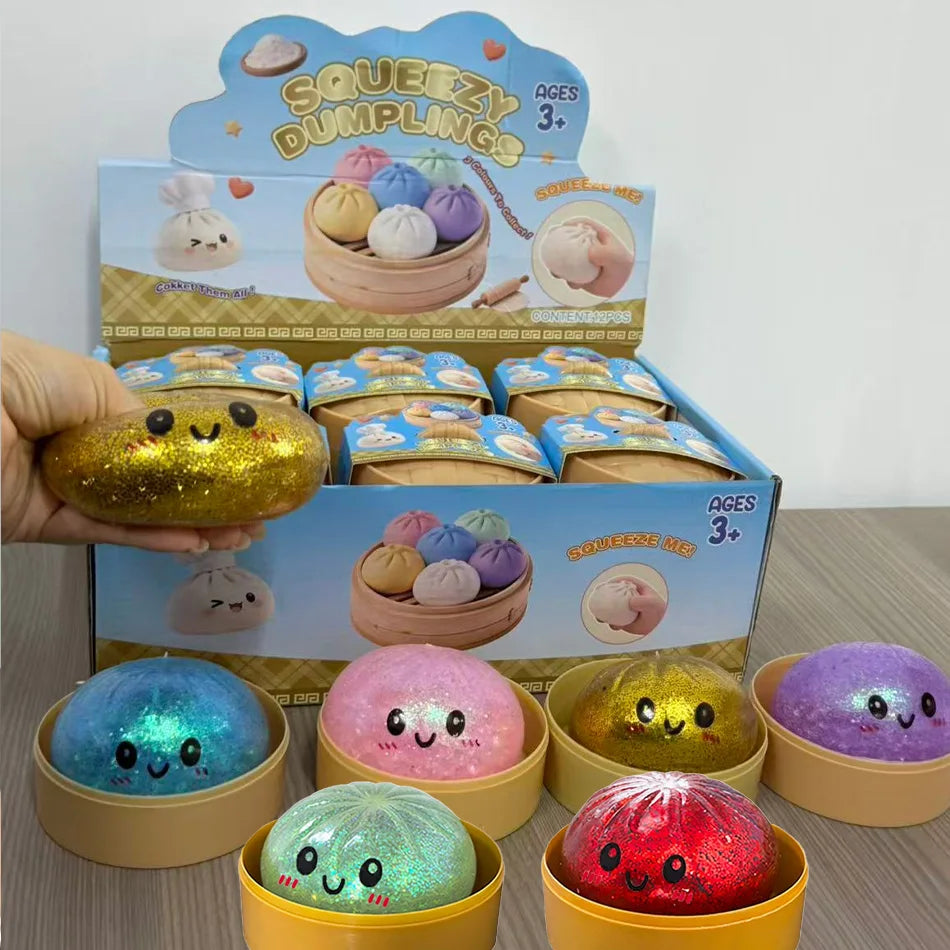 Dumpling Squishy Glitter Antistress