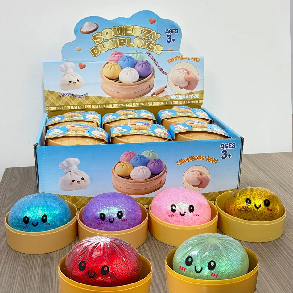 Dumpling Squishy Glitter Antistress